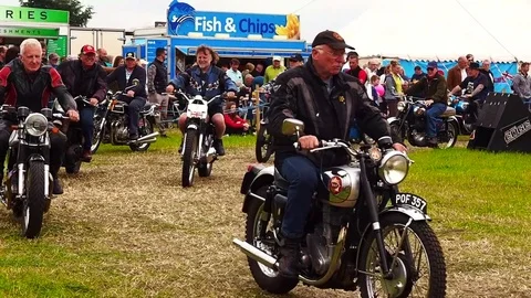 Vintage motorcycles Stock Footage 76956348