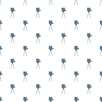 Vintage movie camera seamless pattern creating background Stock-Illustration