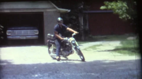 Vintage  movies, Honda Motorcycle Stock Footage