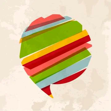 Vintage multicolor bubble chat Stock Illustration
