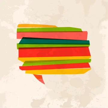 Vintage multicolor bubble Stock Illustration