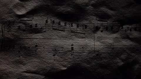 Vintage music notes, close up Video stock 59906573