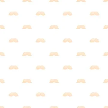 Vintage mustache pattern on white background for men's style Illustrazione stock
