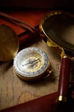 Vintage navigation concept Stock Photos