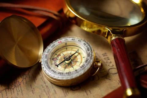 Vintage navigation concept Stock Photos