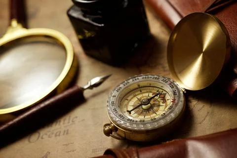 Vintage navigation concept Stock Photos