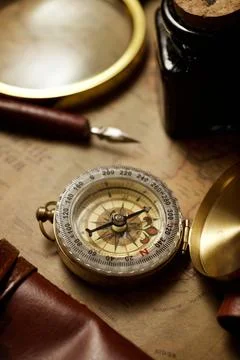 Vintage navigation concept Stock Photos