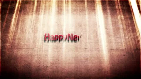 Vintage new year Video stock 8993457