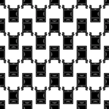 Vintage night stand pattern seamless vector Illustrazione stock