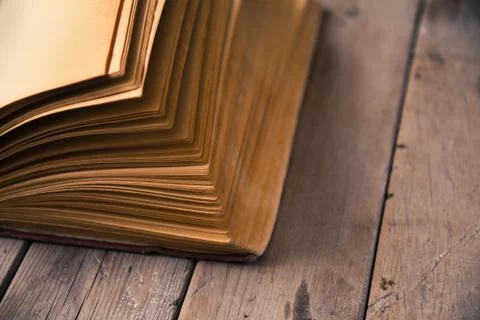 Vintage notebook, close-up Stock Photos