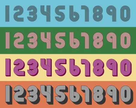 Vintage numbers Stock Illustration