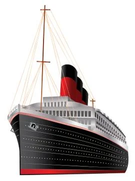 Vintage Ocean Liner Stock Illustration