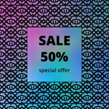 Vintage offer template background Stock Illustration