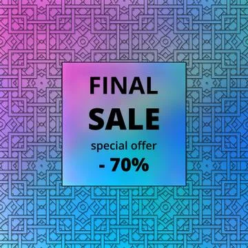 Vintage offer template design Stock Illustration