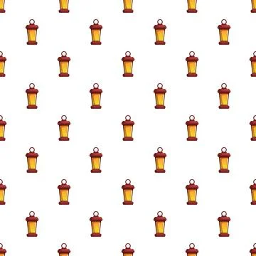 Vintage oil lantern repeating pattern background Stockillustratie
