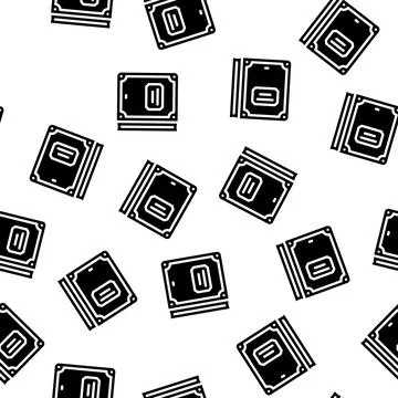 Vintage old book glyph vector seamless pattern Stock Illustration