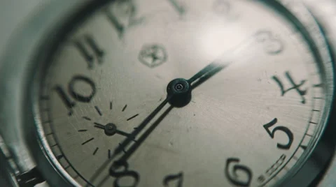Vintage old clock face dial Stock Footage 59961992