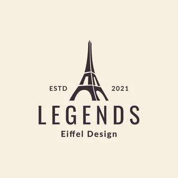 Vintage old eiffel tower logo design vector graphic symbol icon illustratio.. Illustrazione stock