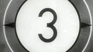 Vintage Old Film Countdown Numbers Title Graphic Leader Distressed Movie Retro Stock Footage