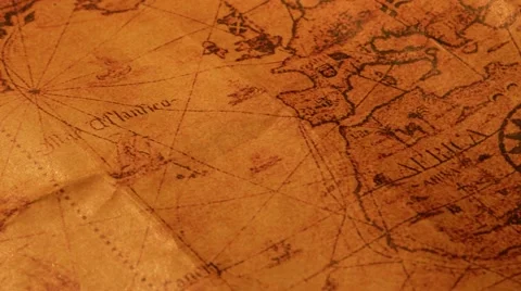 Vintage Old Map Stock Footage 57966407