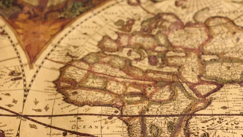 Vintage Old Map Video stock 116786088