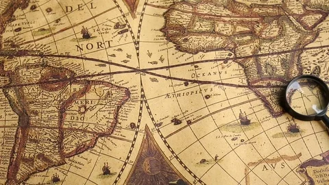 Vintage Old Map Stock Footage 116786442