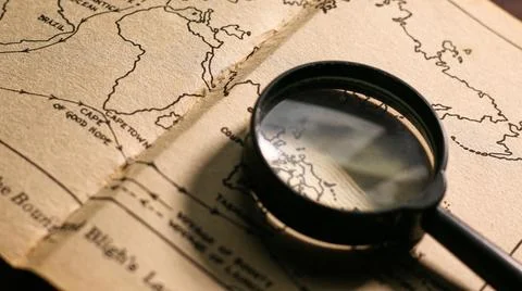 Vintage Old Map . Stock Photos