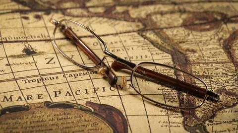 Vintage Old Map . Stock Photos