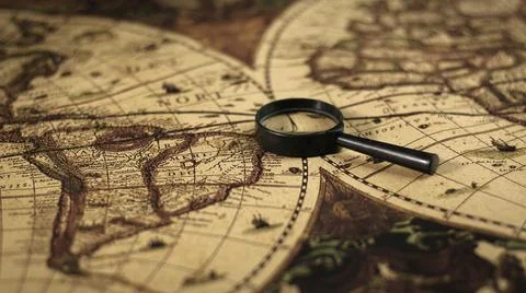 Vintage Old Map . Stock Photos
