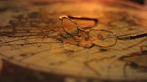 Vintage Old Map . Stock Photos