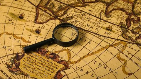 Vintage Old Map . Stock Photos