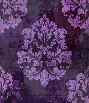 Vintage old paper texture Vector. Luxury baroque pattern wallpaper ornament d Stock Illustration