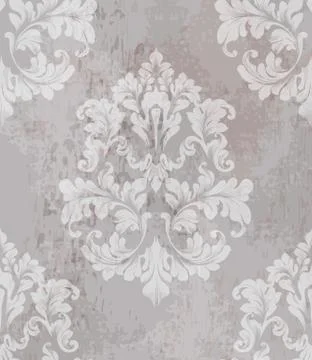 Vintage old paper texture Vector. Luxury baroque pattern wallpaper ornament d Stock Illustration