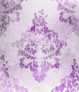 Vintage old paper texture Vector. Luxury baroque pattern wallpaper ornament d Stockillustratie