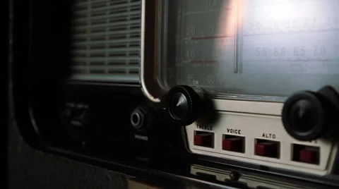 Vintage Old Radio Close Up Stock Footage 61361353