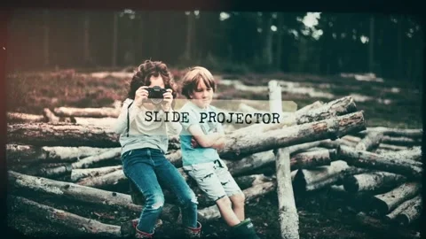 Vintage Old Slide Projector Slideshow Stock After Effects