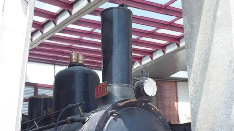 Vintage old steam train 4k Stock Footage 78553379
