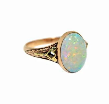 Vintage opal ring Stock Photos