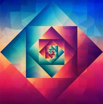 Vintage optic art geometric pattern Illustrazione stock