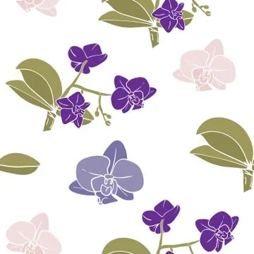 Vintage orchids background Stock Illustration