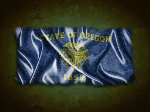 Vintage oregon flag. Stock Illustration