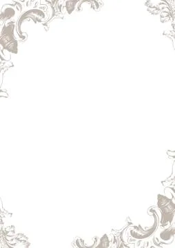 Vintage ornament framework. Vector decor isolated Stock Illustration