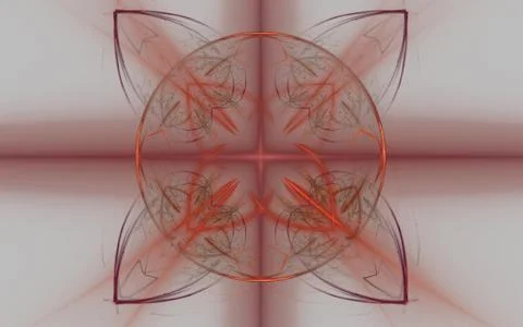 Vintage ornament on gray Stock Illustration