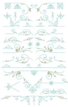 Vintage Ornaments. Design Elements Stock Illustration