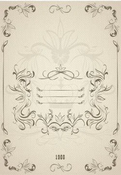 Vintage ornate frame with retro background Stock Illustration