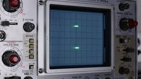 VINTAGE OSCILLOSCOPE - LOOPABLE Stock Footage 69205772