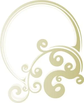 Vintage oval frame Stock Illustration