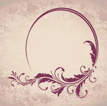 Vintage oval frame Stock Illustration