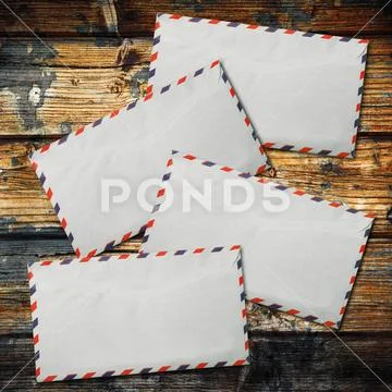 Vintage packet for correspondence Stock Photos