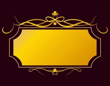 Vintage page decoration, borders, frames. Gold luxury decoration for greeting Stock Illustration